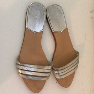 Zara silver slides